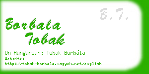 borbala tobak business card
