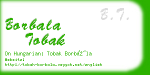 borbala tobak business card